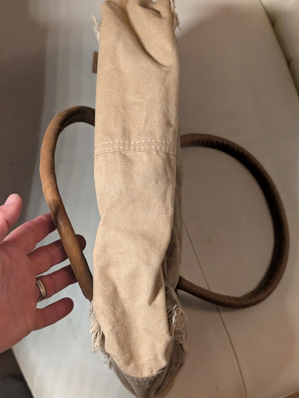 Myra Bag Sel de Mer Up-cycled Canvas Handbag - Picture 9 of 9
